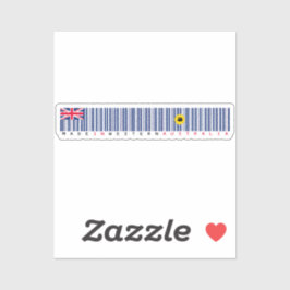 Made in Western Australia Barcode Flag Sticker シール