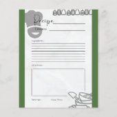 Made In [Your Name]キッチンレシピカードAny Color (裏面)