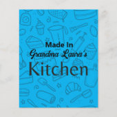 Made In [Your Name]キッチンレシピカードAny Color (正面)