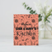 Made In [Your Name]キッチンレシピカードAny Color (スタンド正面)