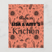 Made In [Your Name]キッチンレシピカードAny Color (正面)