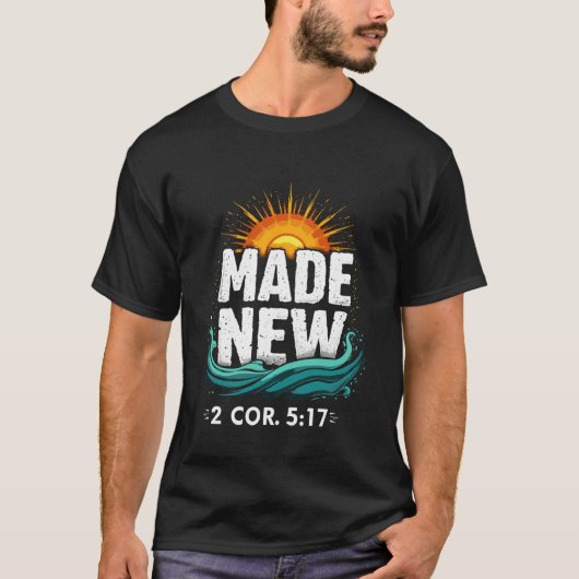 Made New Baptism Shirt Christian Shirts for Youth  Tシャツ (正面)