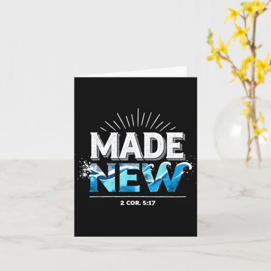 Made New Baptized Baptism  カード (黄色い花)