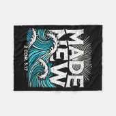 Made New Baptized Baptism フリースブランケット (正面(横))