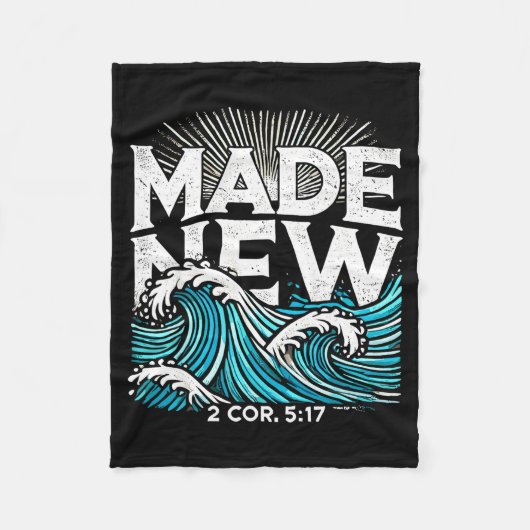 Made New Baptized Baptism フリースブランケット (正面)