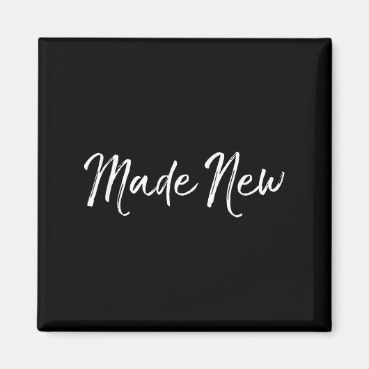 Made New Salvation Quote Faith Christian Baptism マグネット (正面)