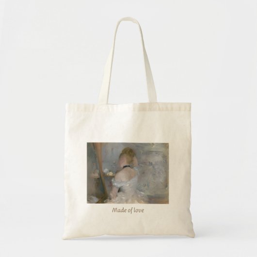 “Made of Love” Aesthetic Tote Bag – Romantic トートバッグ (正面)