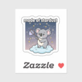 Made Of Stardust Cute Koala Sticker Cosmic Galaxy シール (シート)