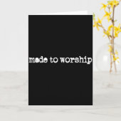 Made To Worship The Lord God Adoration Faith Chris カード (黄色い花)