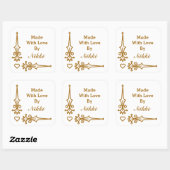 Made With Loveスタンプ スクエアシール (シート)