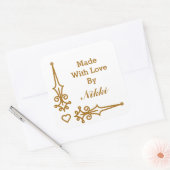 Made With Loveスタンプ スクエアシール (封筒)