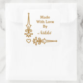 Made With Loveスタンプ スクエアシール (バッグ)