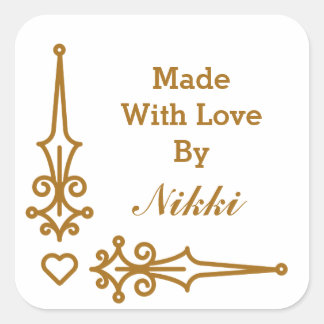 Made With Loveスタンプ スクエアシール