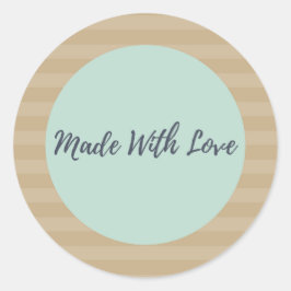 Made With Loveスタンプ ラウンドシール