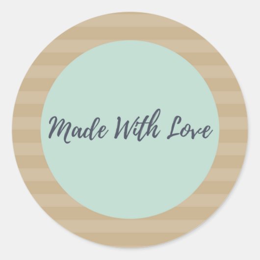 Made With Loveスタンプ ラウンドシール (正面)