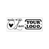 Made with Loveハートロシンプルゴスタイリッシュテンプレート ラバースタンプ (インプリント)