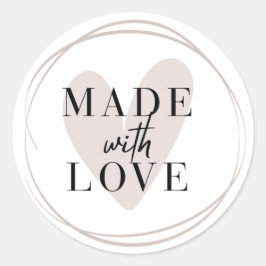 Made With LoveハートSmall Business ラウンドシール