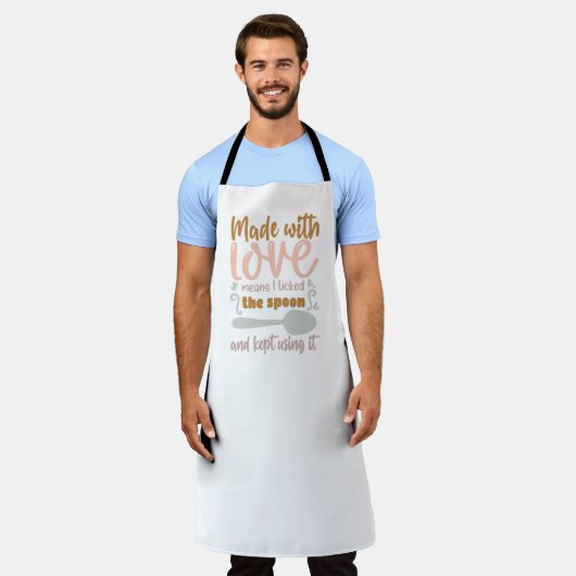 Made with Love エプロン (着用した状態)