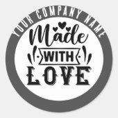 Made with Love カスタム Business ラウンドシール (正面)