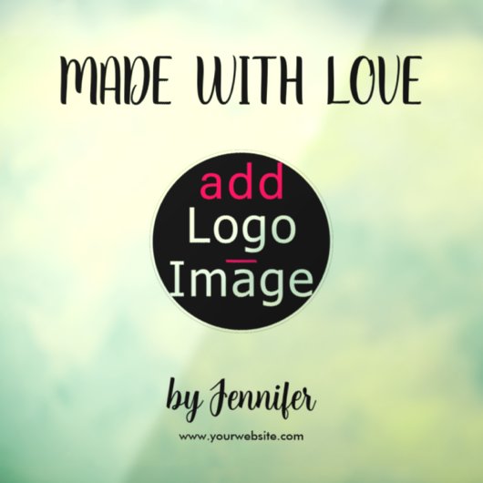 Made With Love モダンプロフェッショナルカスタムロゴ ウィンドウサイン (シート3)