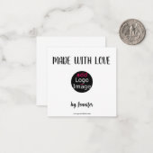 Made With Love モダンプロフェッショナルカスタムロゴ ノートカード (正面/裏面インサイチュ)