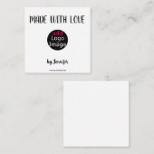 Made With Love モダンプロフェッショナルカスタムロゴ ノートカード (正面/裏面)