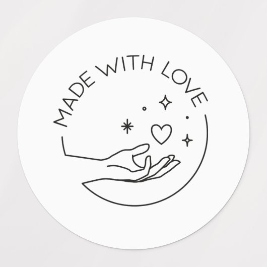 Made with love ラベル (デザイン1)