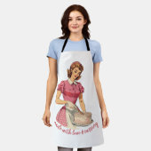 Made With Love and Cussing Housewife Illustration  エプロン (着用した状態)