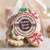 Made with Love Baking Spirits Bright Christmas ラウンドシール