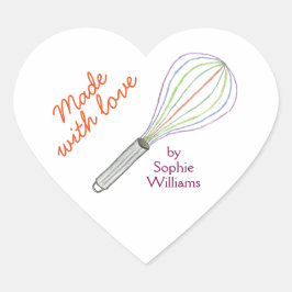 Made With Love baking stickers baking label ハートシール