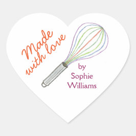 Made With Love baking stickers baking label ハートシール