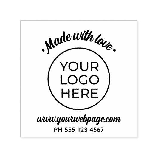 Made With Love Businessロゴ セルフインキングスタンプ (デザイン)
