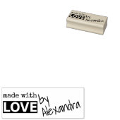 Made with Love byシンプル文字スタイリッシュ名前をカスタムする ラバースタンプ (押印)
