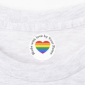 Made with love by Youゲイプライドハートアイロン ラベル (貼付)