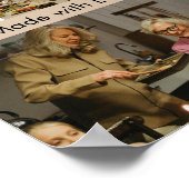 Made with Love Custom Family Photo Poster ポスター (角)
