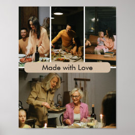 Made with Love Custom Family Photo Poster ポスター