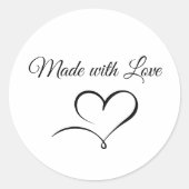 Made with Love Custom Round Sticker for Packaging ラウンドシール (正面)