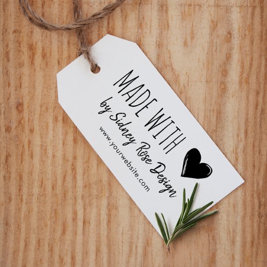 Made with Love Doodledハート&名前 ラバースタンプ