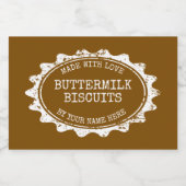 Made with love food labels for homemade biscuits フードラベル (シングルラベル)