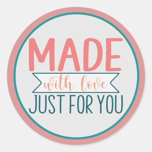 Made with Love for You Business ラウンドシール (正面)