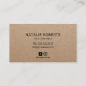 Made with Love Hands & 金ゴールドハートクラフト素朴 名刺 (裏面)