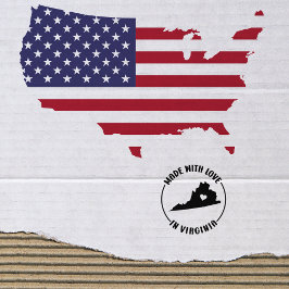 Made With Love in Virginia, Small Business ラバースタンプ