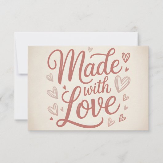 Made with Love Insert Thank You Card サンキューカード (正面)