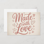 Made with Love Insert Thank You Card サンキューカード (正面/裏面)