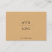Made With Love L Thank You Neutral Beigeバウチャー 名刺 (正面)