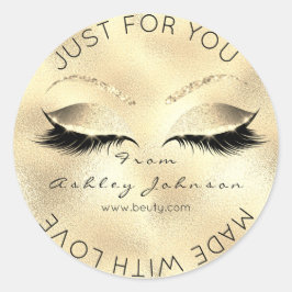 Made With Love Metallic Lashes金ゴールドセピアメイクアップ ラウンドシール
