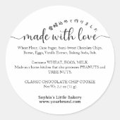 Made with Love Minimalist Ingredient Bakery ラウンドシール (正面)