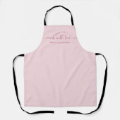 Made with Love Minimalist Pink Script Bakery エプロン (正面)