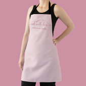 Made with Love Minimalist Pink Script Bakery エプロン