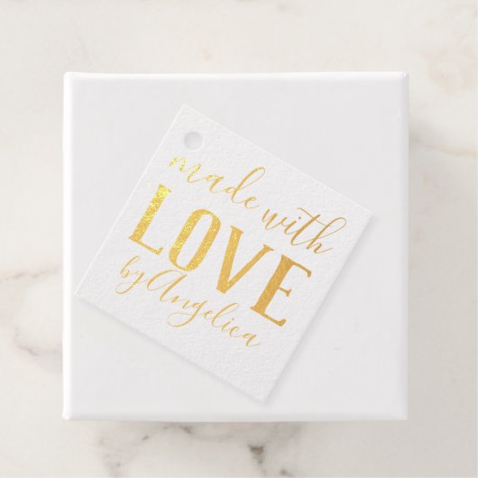 Made with Love Script Personalized フェイバータグ (箱)